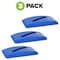 Alpine Industries Blue Recycling Slim Trash Can Paper Recycling Lid, PK3 ALP478-4-BLU-3pk - alternate 1